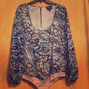 Teal, Black & White Body Suit (18)